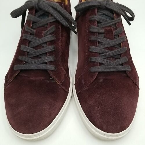 Allen Edmonds Courtside Lace Up Suede Casual Sneakers Men sz 8.5 D Red Wine 5095 - Picture 7 of 13