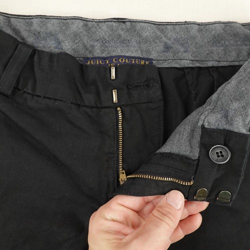 Vintage Juicy Couture Pants Womens 30 Black Flared Low Rise Bootcut 90s Y2K USA - Picture 5 of 18