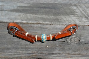 Jose-Ortiz-Medium-Chestnut-Oil-Rawhide-Turquoise-Knot-Double-Buckle-Curb-Strap