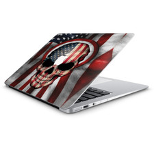 Skin Decal Wrap for Macbook Air 13 Inch 13" - America Skull Military USA Murica