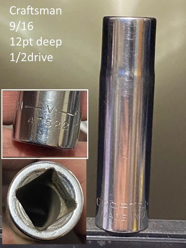 USA Craftsman sockets metric SAE 1/4 3/8 1/2 drive shallow deep price each - Picture 154 of 251