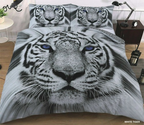 3D Animal Print Duvet Cover Set Duvet Cover Sheet Pillowcase Single Double King - Picture 5 of 23