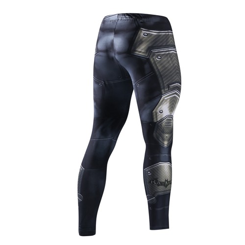 Leggings da uomo compressione Superhero Pro strato base palestra pipistrello termico lunga corsa - Foto 68 di 74