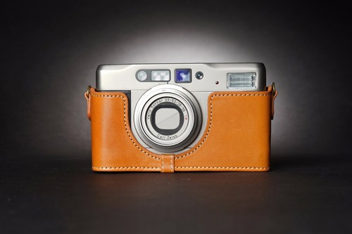 Genuine Real Leather Half Camera Case Bag Cover para Contax TVS ii Film Camera - Imagen 25 de 34