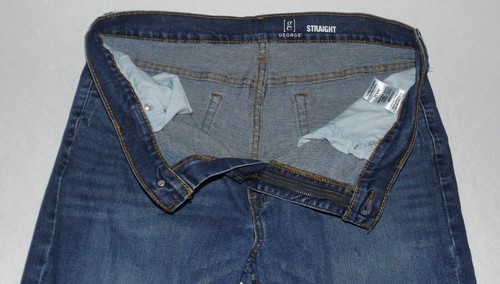 George Jeans Herren Größe 34 x 32 blau gerades Bein mittelhoher Bund Hose #405 - Bild 5 von 11