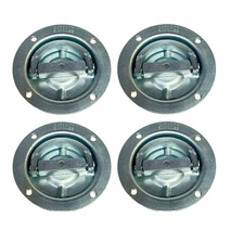 (4) Trailer Recessed Rotating Pan D-ring RV flush mount Cargo Rope Tie Down