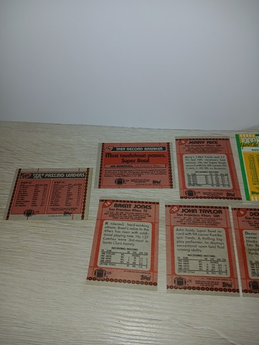 1989-1992 Topps Football Cards 1000 Yard Club Rice, Sanders & Taylor Montana, - Picture 6 of 7