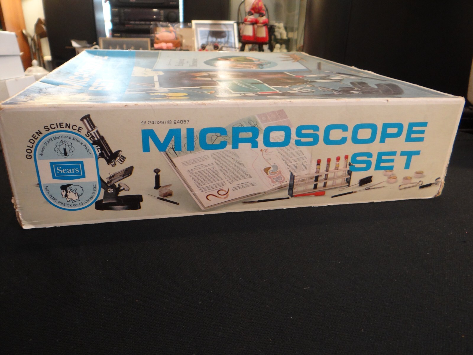 Vintage 1960s SEARS ROEBUCK Science Microscope Set 45180 Power In