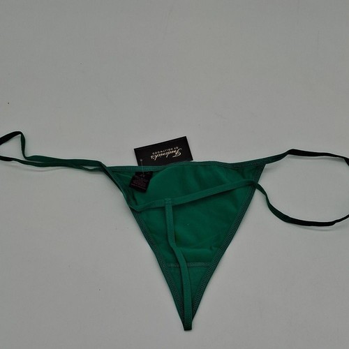 Frederick's of Hollywood Panty Womens 2X Exxtreme Mini G-String Thong Golf Green - Picture 3 of 7