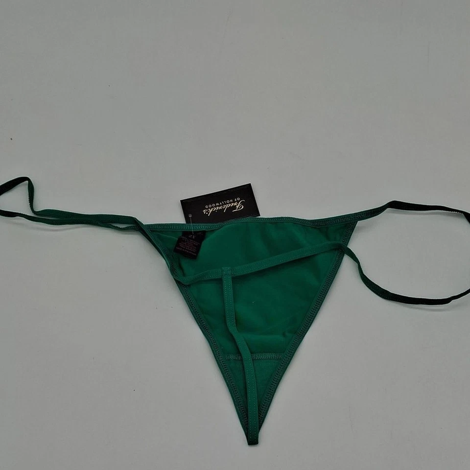 Frederick's of Hollywood Panty Mujer 2X Extreme Mini Tanga Tanga Golf Verde Foto 3 de 4