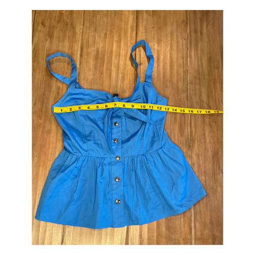 J.Crew Tie-front button-up peplum top in cotton poplin SIZE 00 - Bild 3 von 6