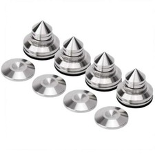 4Set Adjustable Stainless Steel Hifi Speaker Turntable Isolation Stand Feet