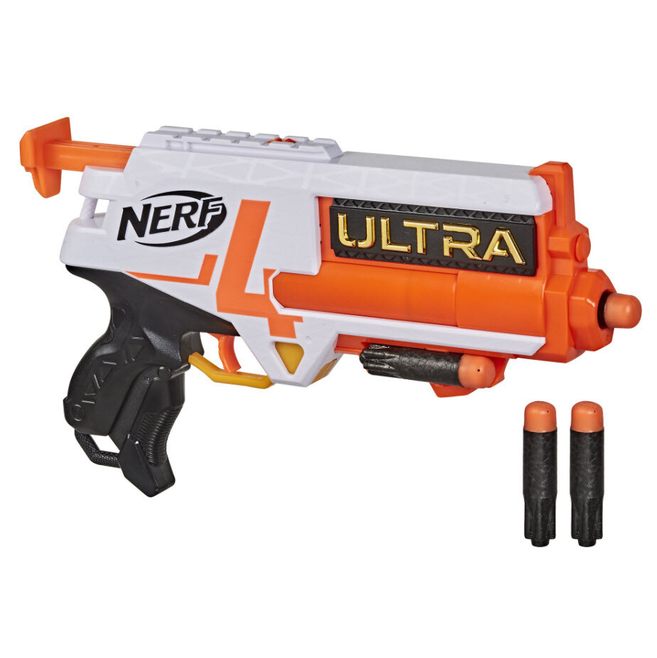 Nerf ULTRA FOUR Dart BLASTER + 4 Ultra Darts - SHOOTS 120 Feet