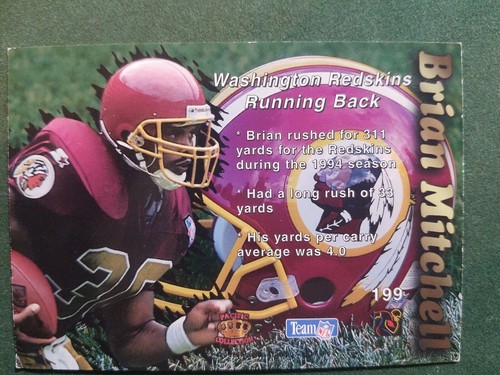 1995 Pacific Prisms Brian Mitchell #199 - Picture 4 of 6