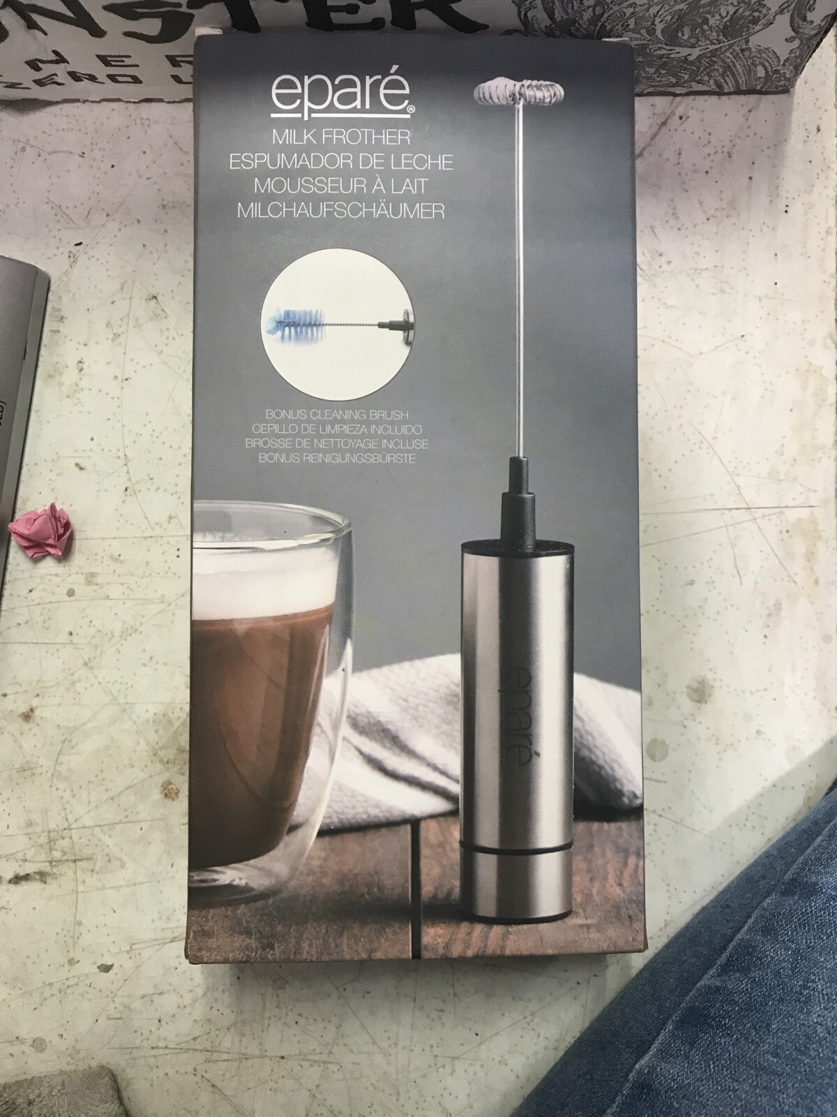 Epare Milk Frother With Cleaning Brush eBay