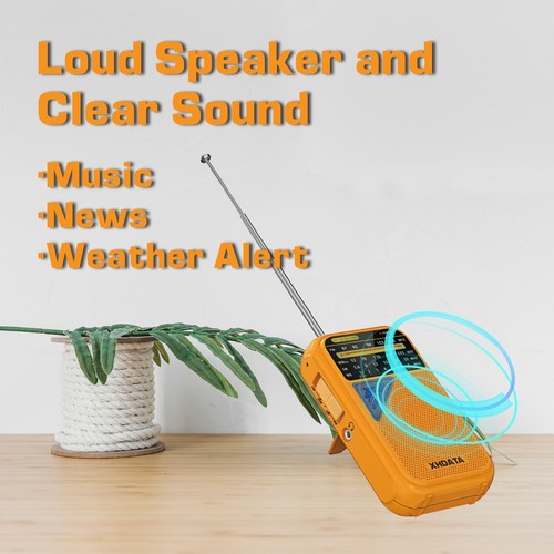XHDATA D221 Pocket Radio AM FM SW WB NOAA Bands Weather Warning Radio Receiver - Picture 8 of 38