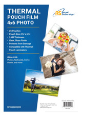 100 LOT  Laminating Pouches, 5 Mil 4 3/8" X 6 1/2" Photo/Index Card Size