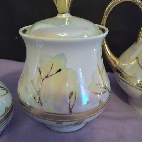 Vintage Porcelain Lusterware Tea Set - Picture 2 of 5