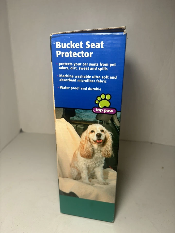 Cubierta de asiento trasero coche mascota perro viaje impermeable cubo asiento protector crema Foto 4 de 4