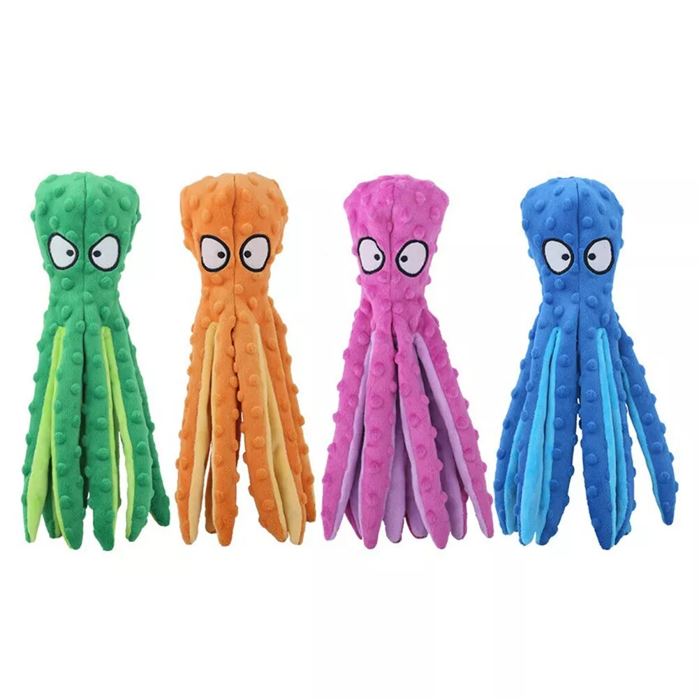 8 Pattes Pieuvre Peluche Douce Peluche Chien Couineur Jouet