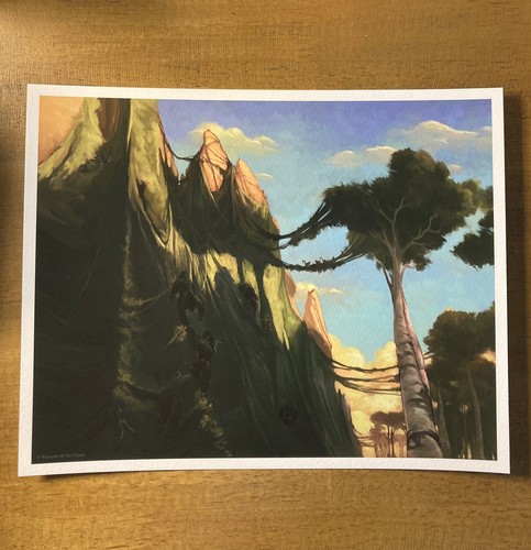MTG✨CONTESTED CLIFFS ART PRINT & Signed CARD✨Onslaught NM/M 2002 A. Waters Art - Picture 2 of 6