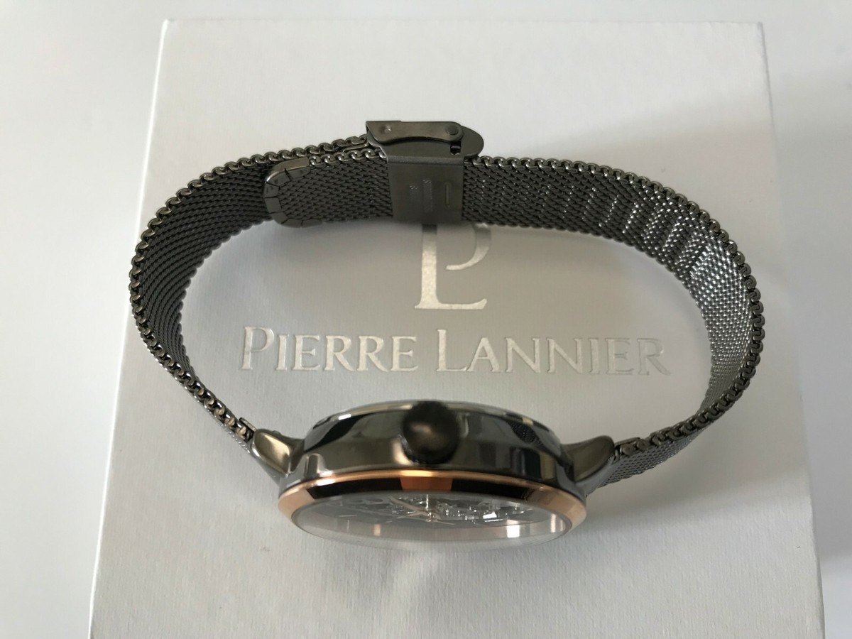 Montre Femme Automatique Pierre Lannier Ref 314C988 - Noire Bracelet Milanais - Neuf Avec étiquettes