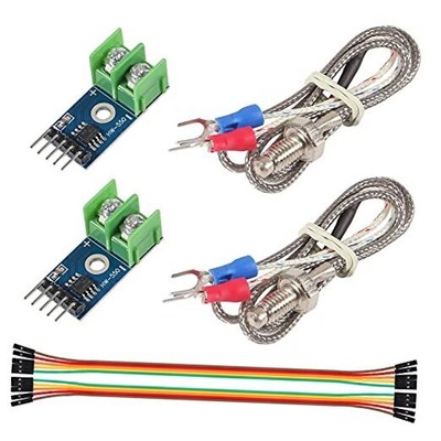 2PCS DC 3-5V MAX6675 Module +K Type Thermocouple Temperature Sensor with Cable 