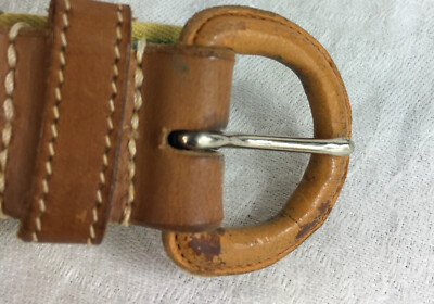 Vintage Mens Ralph Lauren Polo Stripe Canvas Stretch Belt  display picture 1