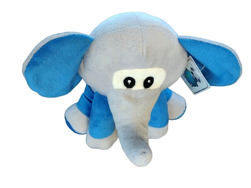 World Plush Inc Blue Grey Elephant Sitting Plush 11" Stuffed Animal Soft Toy - Picture 5 of 10