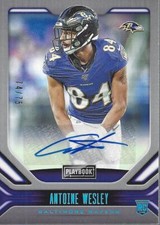 2019 Panini Playbook Rookie Signatures Platinum #200 Antoine Wesley Auto /75