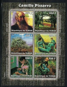 CHAD-2002-SC-946-MNH-mini-sheet-CAMILLE-PISSARRO