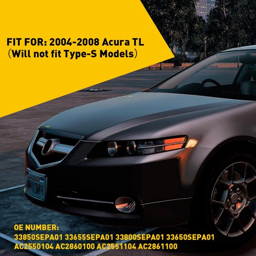 For 2004-2008 Acura TL 4X Front+Rear White LED Side Marker Lights Clear Housing - Picture 9 of 12