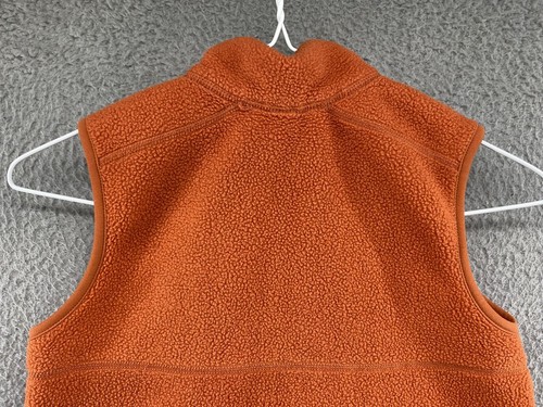 Vintage LL Bean Kids Unisex Full Zip Fleece Polartec Vest in Size L Y2K Orange - Picture 9 of 10