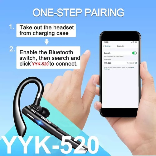 Trucker Wireless Mic Bluetooth Noise Cancelling Headset Earpiece New - Photo 6 sur 7