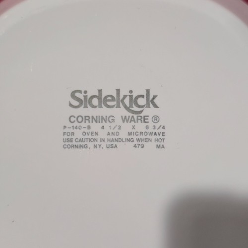 Corning Ware Sidekick P-140-B 6.75 x 4.5" White Made in USA Lot of SIX Vintage - Picture 4 of 7