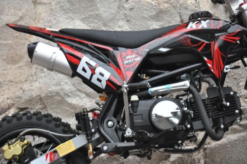 MOTOWORKS 125CC PLUS DIRT TRAIL PIT MOTOR 2 WHEELS PRO BIKE Kick start BLACK - Picture 12 of 17