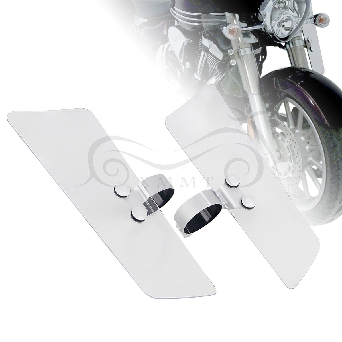 Motorcycle Silver Wind / Fork Deflectors for Honda Kawasaki