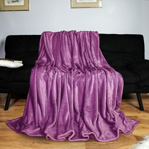 Luxus warme Wendevliesdecke großer Überwurf für Bettsofa Queen Kingsize - Bild 12 von 33