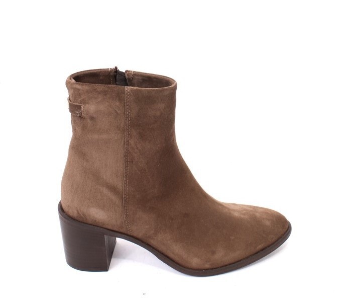 SAOLA Stivaletti Oxford Frau 48 marroni pelle scamosciata elasticizzati con cerniera 38 US 8