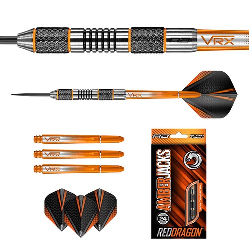 Tungsten Darts Set 21grams,24g,26g,28g,30g Amberjack Knurled, Flights and Stems - Picture 28 of 65