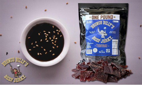 Gourmet Teriyaki Beef Jerky - Protein-Rich Snack in a Resealable 16 oz Bag - Picture 4 of 7
