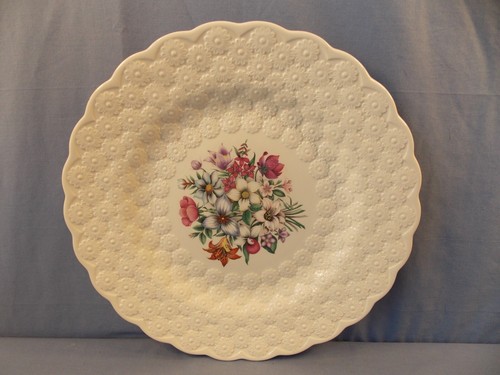 Spode "Provincial Flowers" 13" Chop Plate (Round Platter) Canadian Provincial Fl - Picture 2 of 3