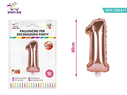 Palloncino a forma di NUMERO colore e numero scelta 40cm festa party compleanno - Picture 13 of 21