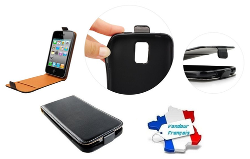 Funda Estuche Delgado Flexible Fresco Cuero Eco Negro Para Huawei P8 Lite (2015) - Imagen 3 de 12