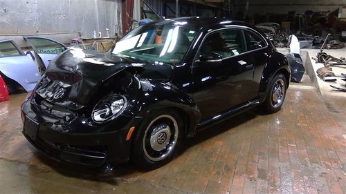 2015 15 Volkswagen Beetle Steering Wheel w Cruise Audio Phone Leather Black76673 - Picture 8 of 12