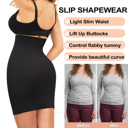 Women Shaping Half Slips Body Shaper Under Skirt Tummy Control Slimming Slip - Bild 5 von 23