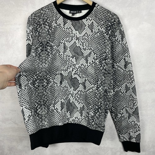 Just Cavalli Scales Overprint Sweatshirt Size M - Picture 3 of 21