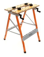 Tavolo da Lavoro Pieghevole Banco per Troncatrici Max 100Kg con Portattrezzi