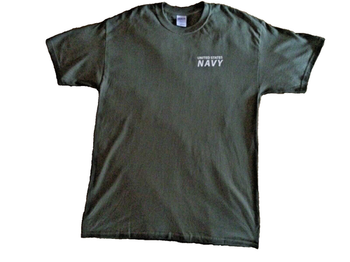 US Navy Mens XL Shirt Honor Courage Commitment Olive Green Size X Large Tee - Picture 2 of 4