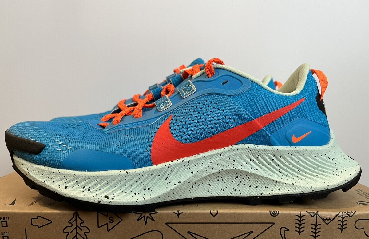 Nike Pegasus Trail 3 Laser Blue Habanero Red DA8697-400 Men's 6